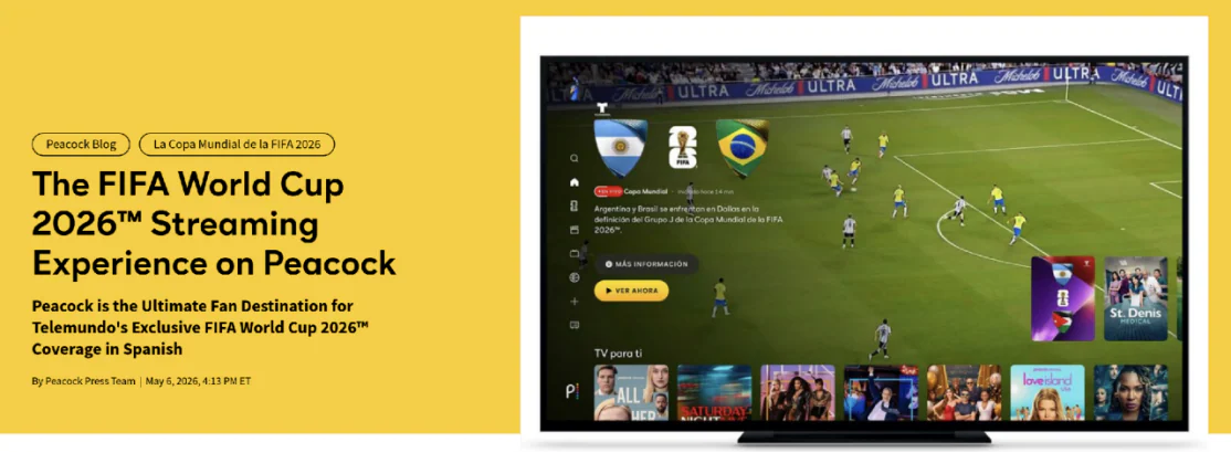 Peacock TV content and revenue highlights in June 2026